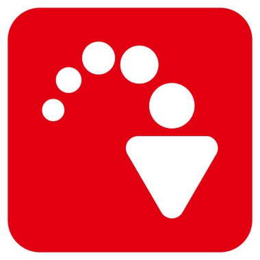 Düz kare vektör simge Yinele