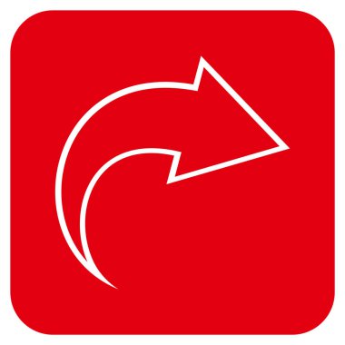 Düz kare vektör simge Yinele