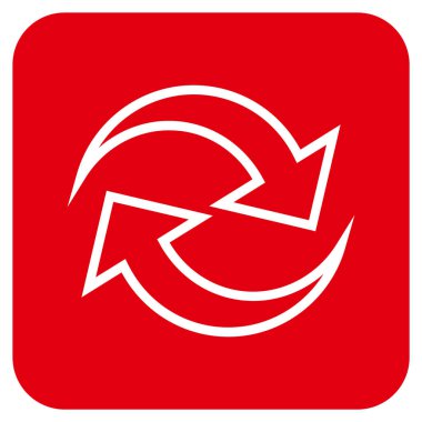 Oklar düz kare vektör simge Yenile