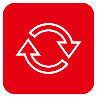 Oklar düz kare vektör simge Yenile