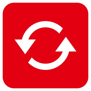 Oklar düz kare vektör simge Yenile