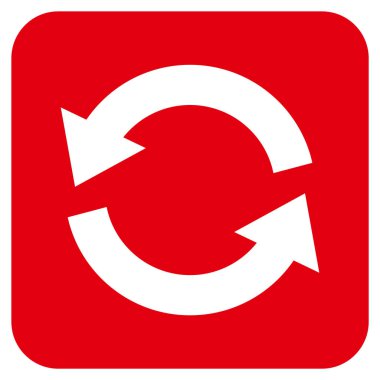 Düz kare vektör simge Yenile