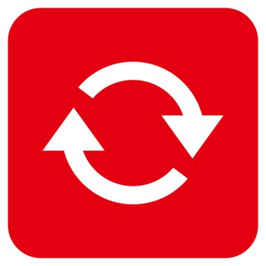 Düz kare vektör simge Yenile