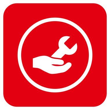 Vektör simge Onarım Servisi düz kare