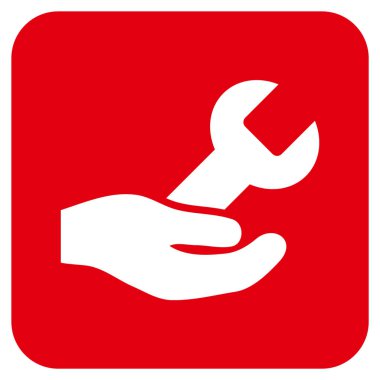 Vektör simge Onarım Servisi düz kare