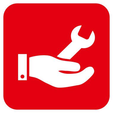 Vektör simge Onarım Servisi düz kare