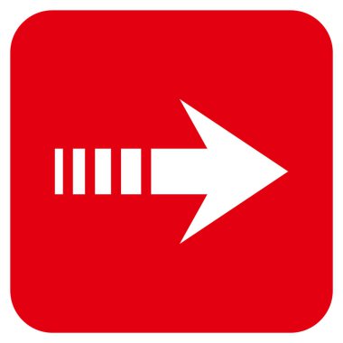 Vektör simgesi doğru düz kare göndermek