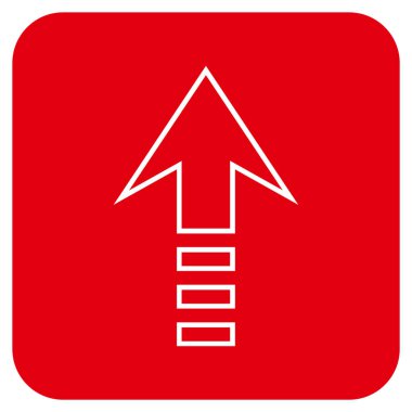 Düz kare vektör simge gönder