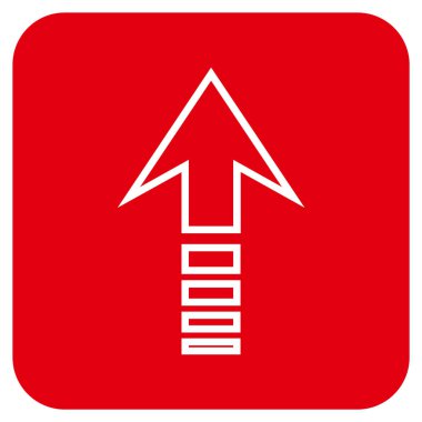 Düz kare vektör simge gönder