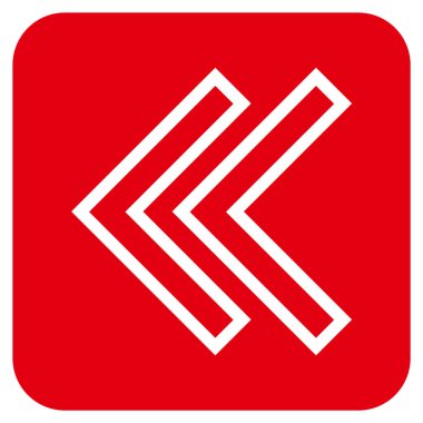 Sol düz kare vektör simge vardiya