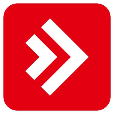 ÜST KRKT değil düz vektör simgesi kare