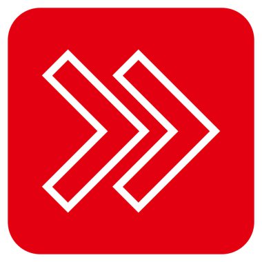 ÜST KRKT değil düz vektör simgesi kare