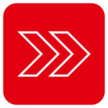 ÜST KRKT değil düz vektör simgesi kare