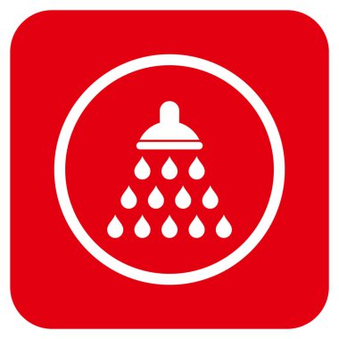 Duş düz kare vektör simgesi