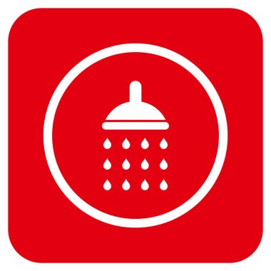 Duş düz kare vektör simgesi