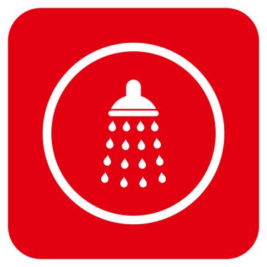 Duş düz kare vektör simgesi