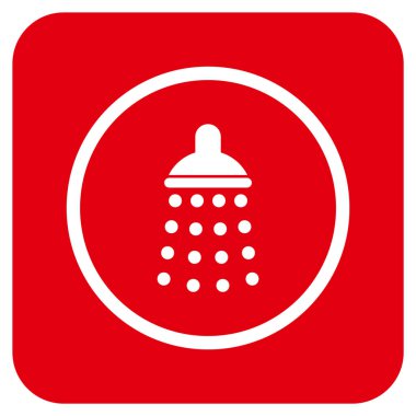 Duş düz kare vektör simgesi