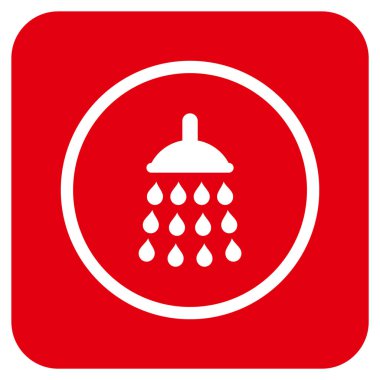 Duş düz kare vektör simgesi