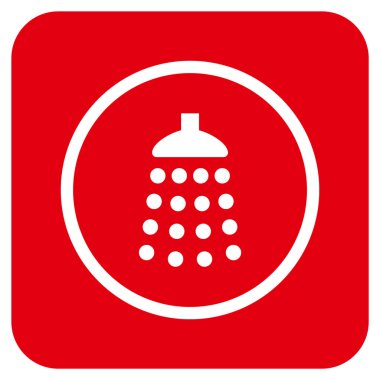 Duş düz kare vektör simgesi