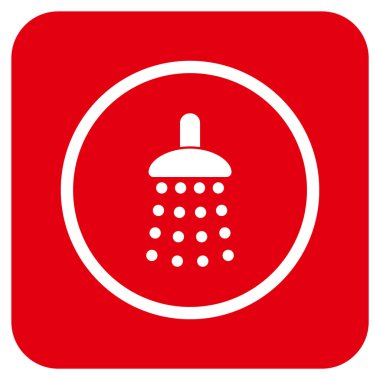 Duş düz kare vektör simgesi