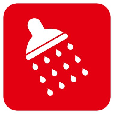 Duş düz kare vektör simgesi