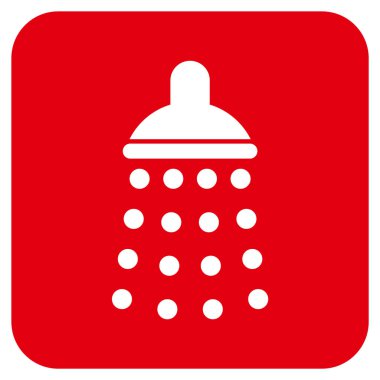 Duş düz kare vektör simgesi