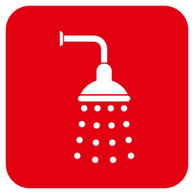 Duş düz kare vektör simgesi