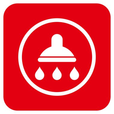 Duş düz kare vektör simgesi