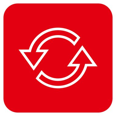 Eşitleme oklar düz kare vektör simgesi