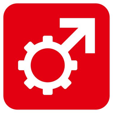 Teknolojik Potence düz kare vektör simgesi