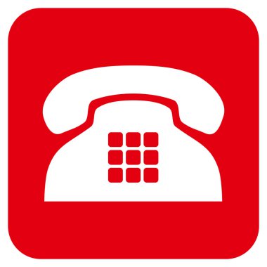 Sesi telefon düz kare vektör simgesi