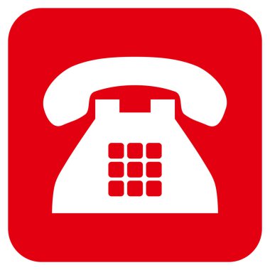 Sesi telefon düz kare vektör simgesi