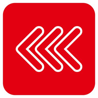 Üçlü işaretçi düz yaptı vektör simgesi kare