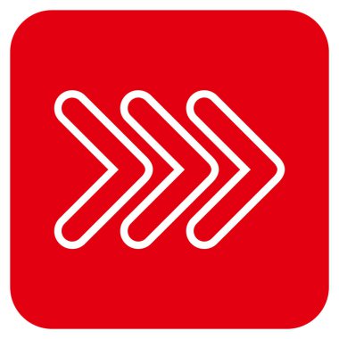 Üçlü işaretçi tam düz vektör simgesi kare