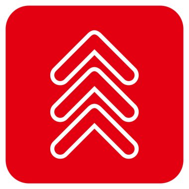 İşaretçi düz kare vektör simge kadar üçlü