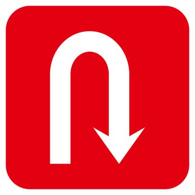 Geri düz kare vektör simge açmak