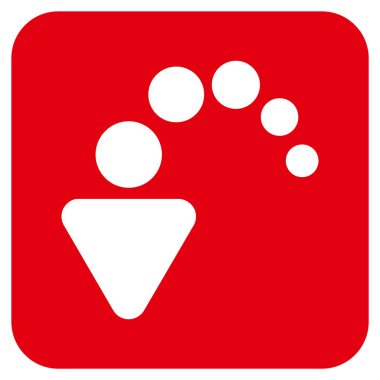 Düz kare vektör simgesi geri al