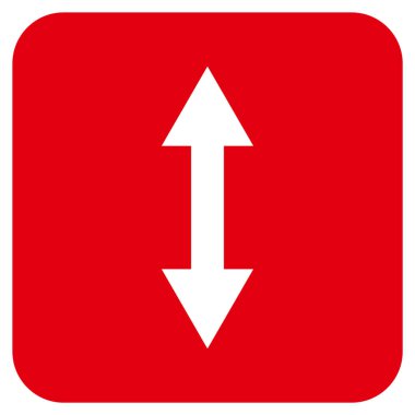 Vektör simge Dikey Çevir düz kare