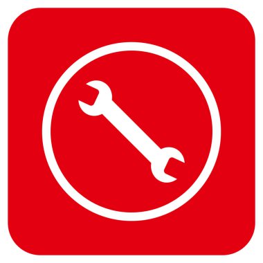 İngiliz anahtarı düz kare vektör simgesi