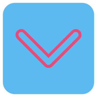 Vektör simge düz aşağı ok ucu kare