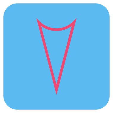 Vektör simge düz aşağı ok ucu kare