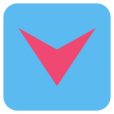 Vektör simge düz aşağı ok ucu kare