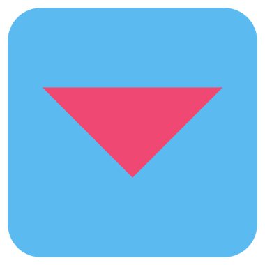 Vektör simge düz aşağı ok ucu kare