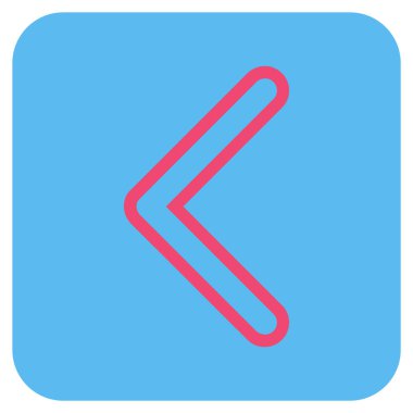 Vektör simge düz sol ok ucu kare