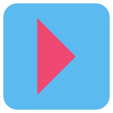 Ok ucu değil düz vektör simgesi kare