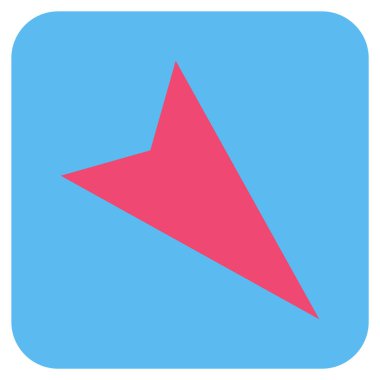 Ok ucu sağ aşağı düz kare vektör simgesi