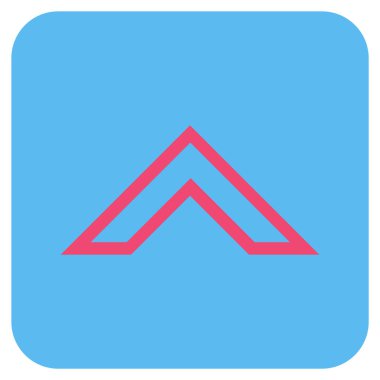 Vektör simge düz yukarı ok ucu kare