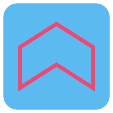 Vektör simge düz yukarı ok ucu kare