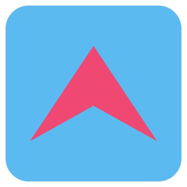 Vektör simge düz yukarı ok ucu kare