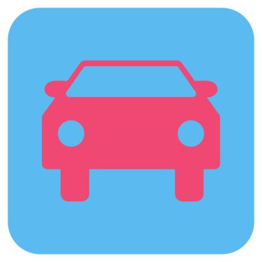 Araba düz kare vektör simgesi